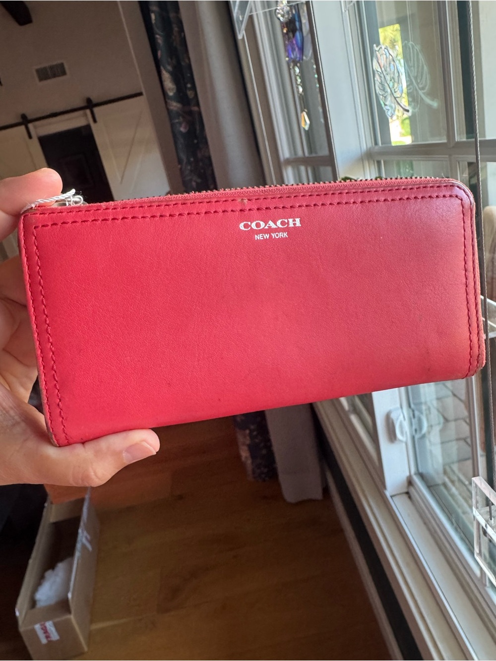 Coach Leather Zip-Around Wallet